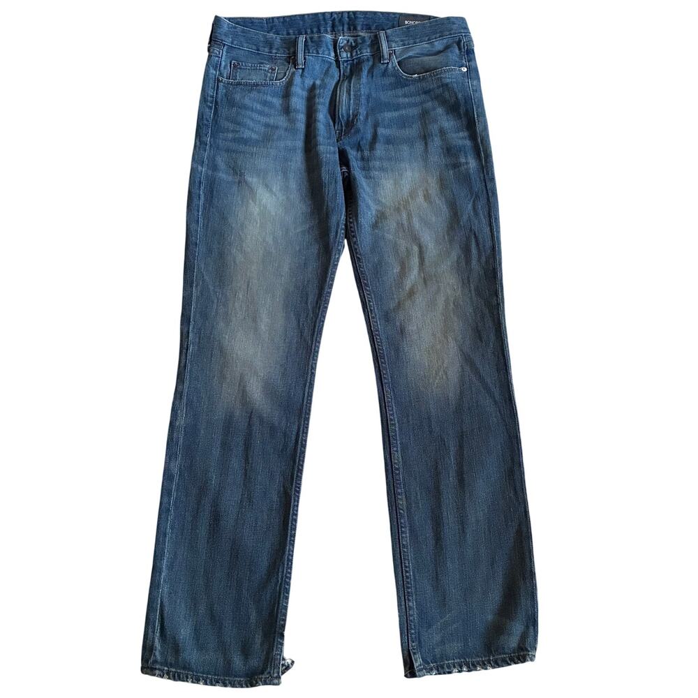 Bonobos The Blue Jeans Mens 35 x 32 Slim Fit Stretch Denim Medium Wash Straight
